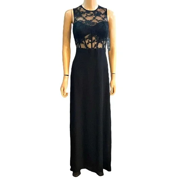 marciano black lace dress Amur Madelyn Mini Dress